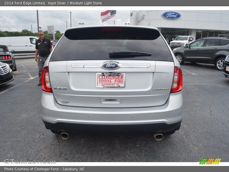 Ingot Silver / Medium Light Stone 2014 Ford Edge Limited