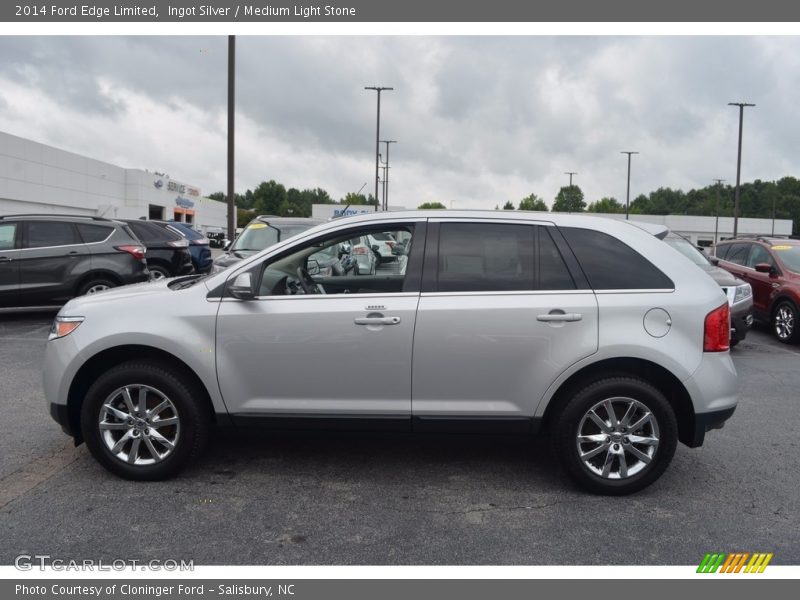 Ingot Silver / Medium Light Stone 2014 Ford Edge Limited