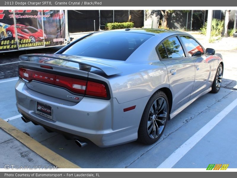 Granite Crystal / Black/Red 2013 Dodge Charger SRT8