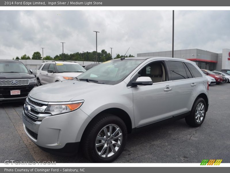 Ingot Silver / Medium Light Stone 2014 Ford Edge Limited