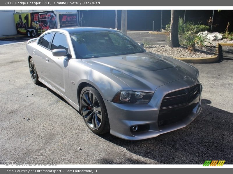 Granite Crystal / Black/Red 2013 Dodge Charger SRT8