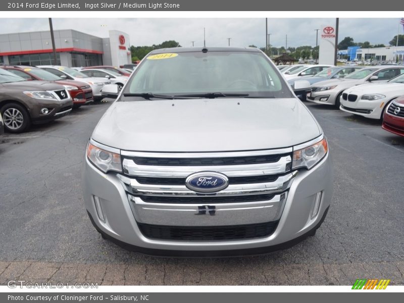 Ingot Silver / Medium Light Stone 2014 Ford Edge Limited
