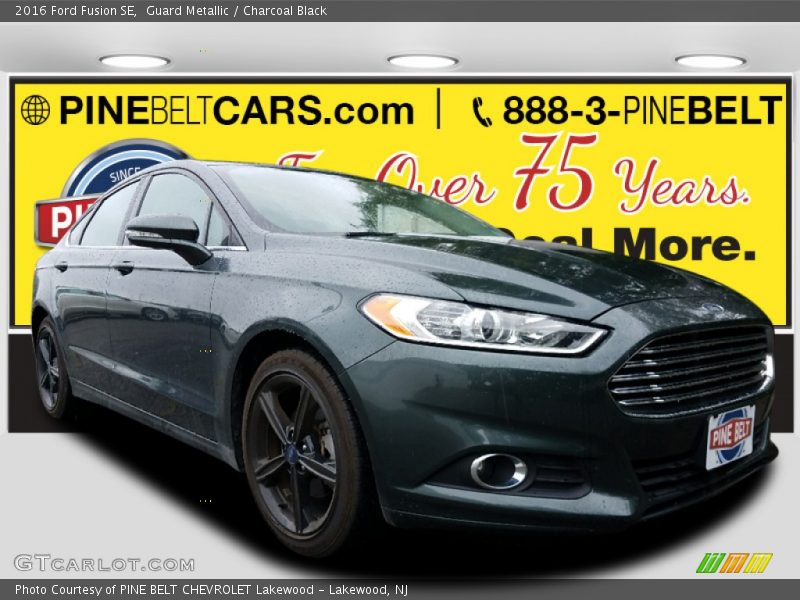 Guard Metallic / Charcoal Black 2016 Ford Fusion SE