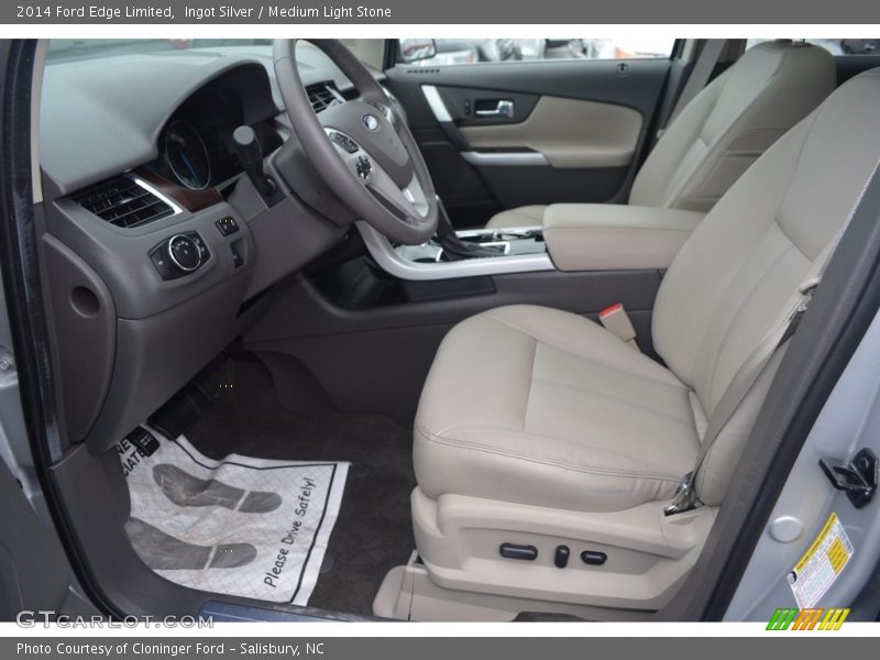 Ingot Silver / Medium Light Stone 2014 Ford Edge Limited