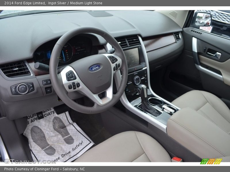 Ingot Silver / Medium Light Stone 2014 Ford Edge Limited