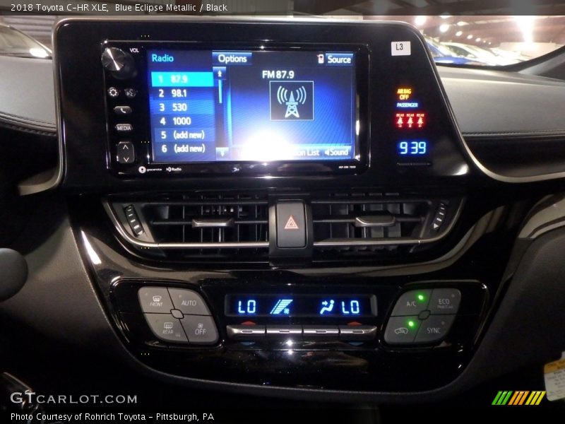 Blue Eclipse Metallic / Black 2018 Toyota C-HR XLE