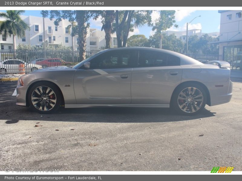 Granite Crystal / Black/Red 2013 Dodge Charger SRT8