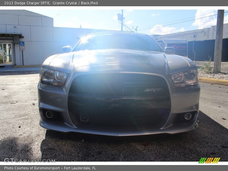 Granite Crystal / Black/Red 2013 Dodge Charger SRT8