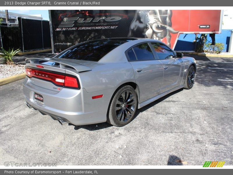 Granite Crystal / Black/Red 2013 Dodge Charger SRT8