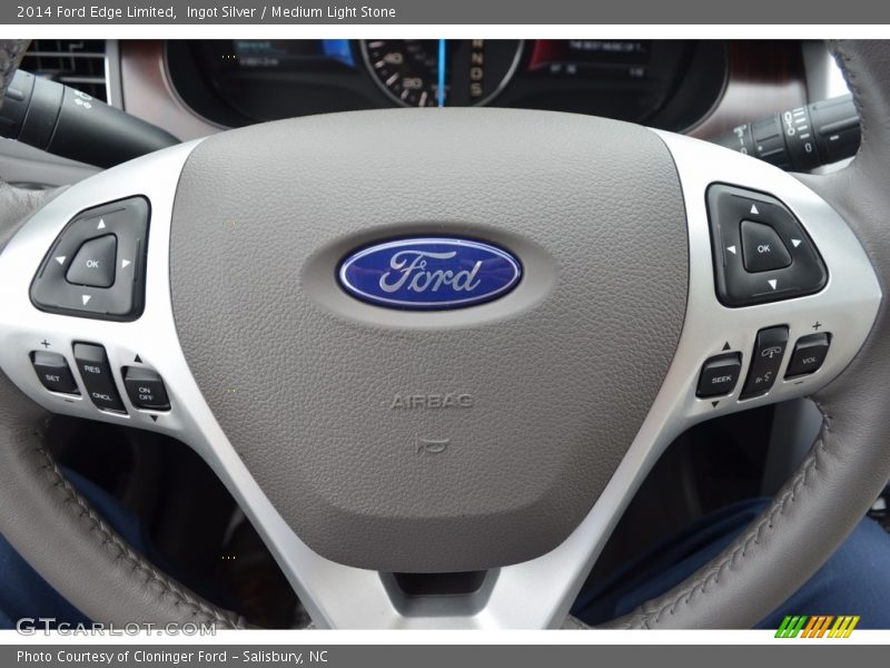 Ingot Silver / Medium Light Stone 2014 Ford Edge Limited