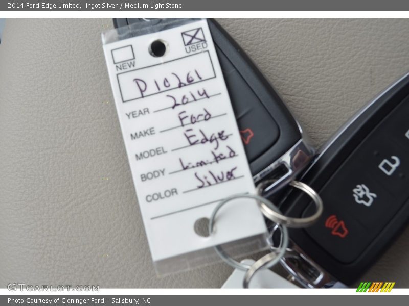 Ingot Silver / Medium Light Stone 2014 Ford Edge Limited