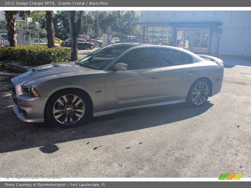 Granite Crystal / Black/Red 2013 Dodge Charger SRT8