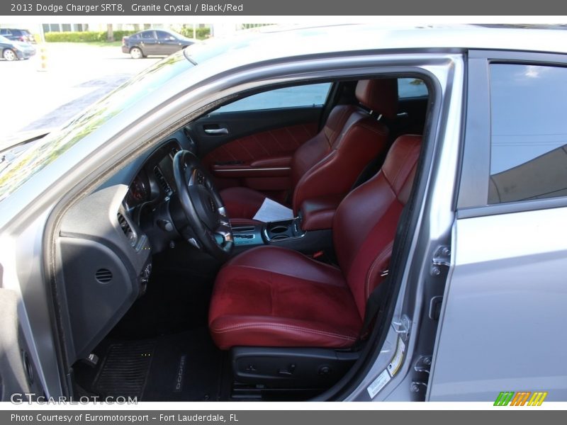 Granite Crystal / Black/Red 2013 Dodge Charger SRT8