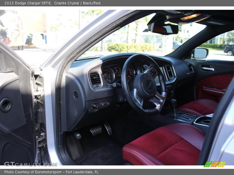 Granite Crystal / Black/Red 2013 Dodge Charger SRT8