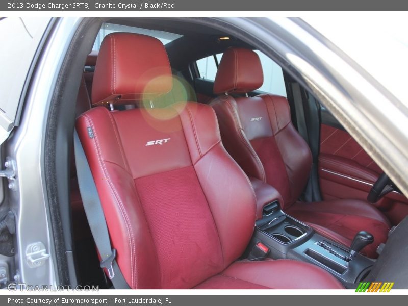 Granite Crystal / Black/Red 2013 Dodge Charger SRT8