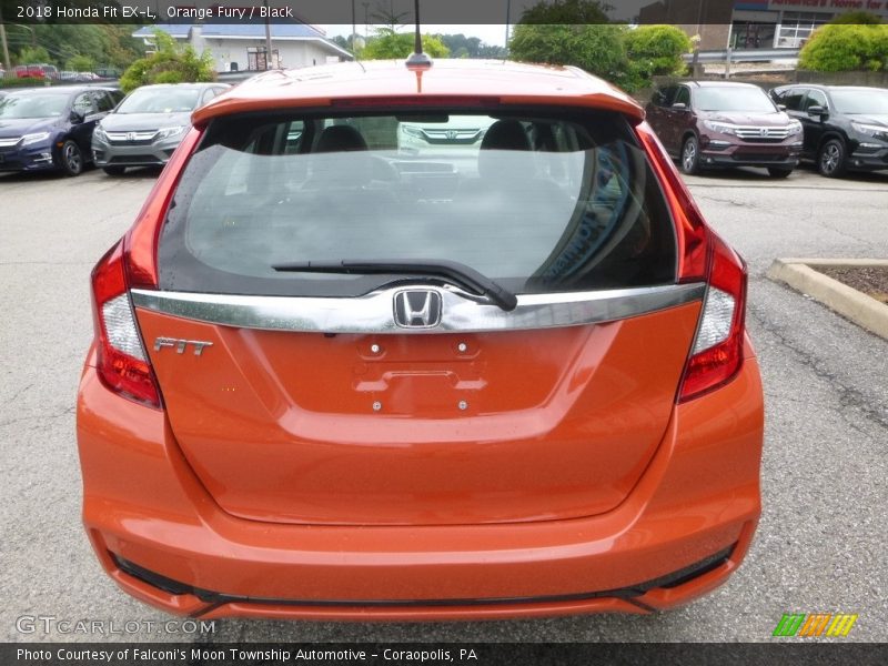 Orange Fury / Black 2018 Honda Fit EX-L