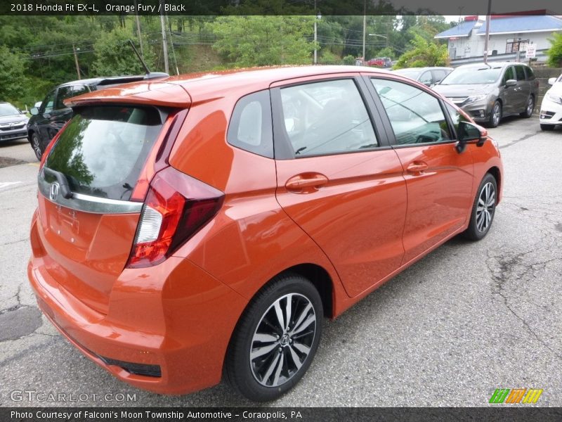 Orange Fury / Black 2018 Honda Fit EX-L