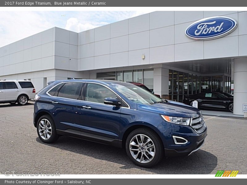Blue Jeans Metallic / Ceramic 2017 Ford Edge Titanium