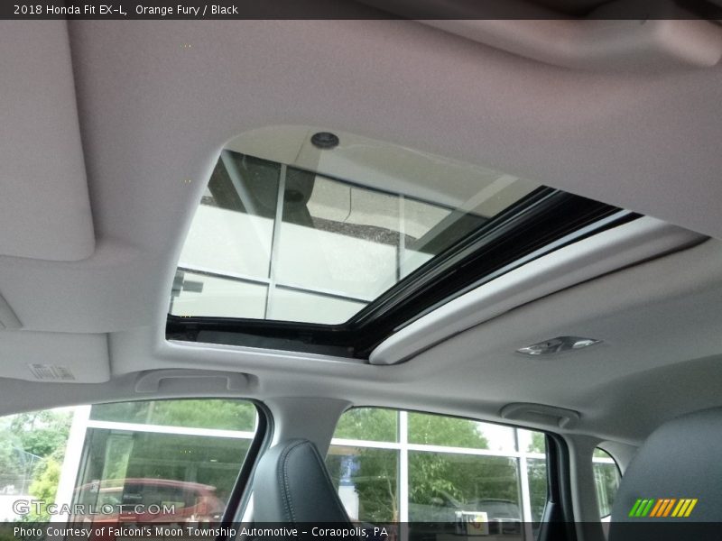 Orange Fury / Black 2018 Honda Fit EX-L