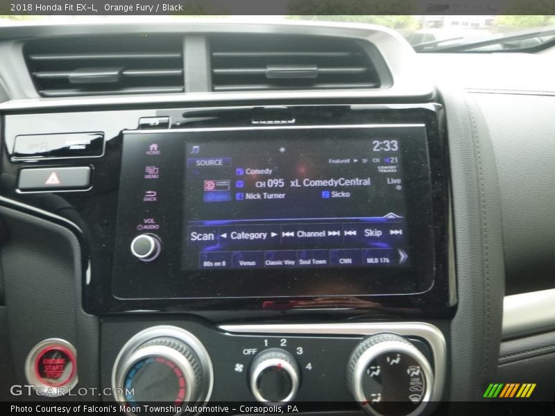 Orange Fury / Black 2018 Honda Fit EX-L