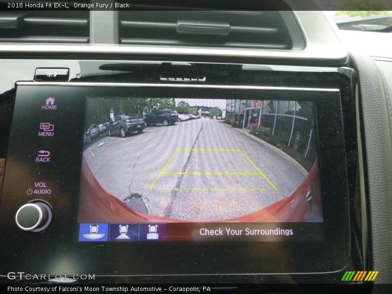 Orange Fury / Black 2018 Honda Fit EX-L