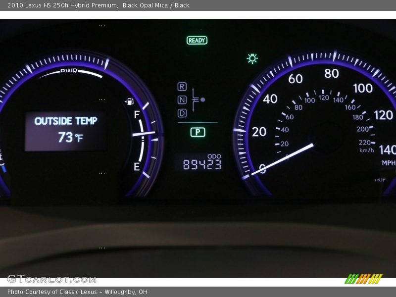Black Opal Mica / Black 2010 Lexus HS 250h Hybrid Premium