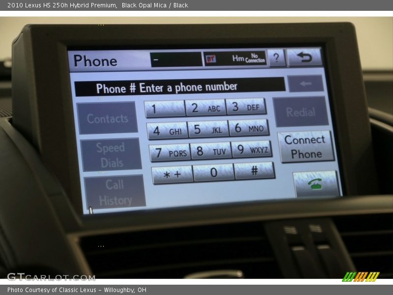 Black Opal Mica / Black 2010 Lexus HS 250h Hybrid Premium