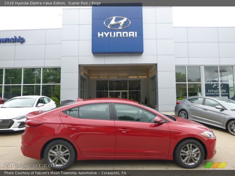 Scarlet Red / Beige 2018 Hyundai Elantra Value Edition