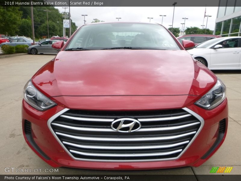 Scarlet Red / Beige 2018 Hyundai Elantra Value Edition