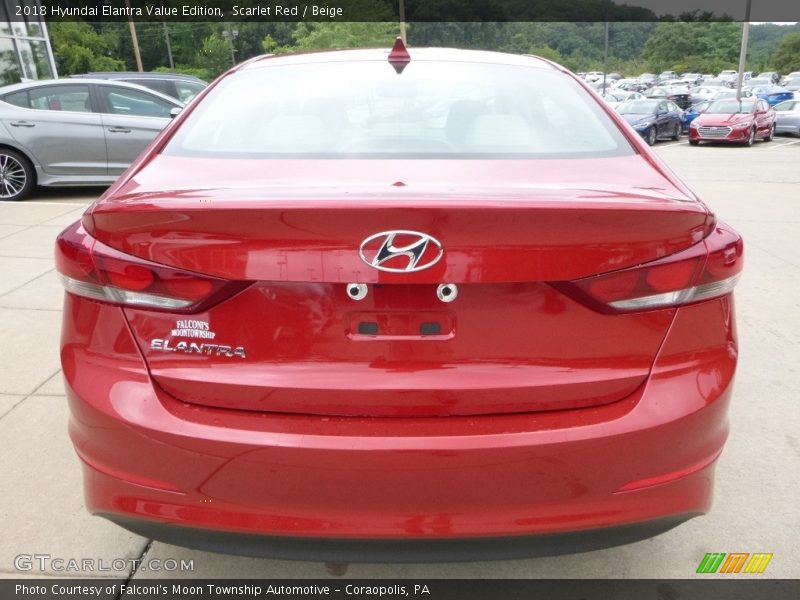 Scarlet Red / Beige 2018 Hyundai Elantra Value Edition