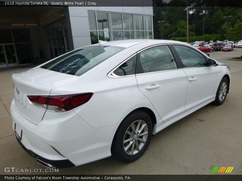 Quartz White Pearl / Gray 2018 Hyundai Sonata SE