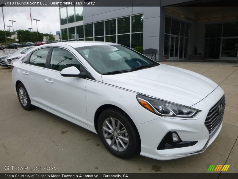 Quartz White Pearl / Gray 2018 Hyundai Sonata SE