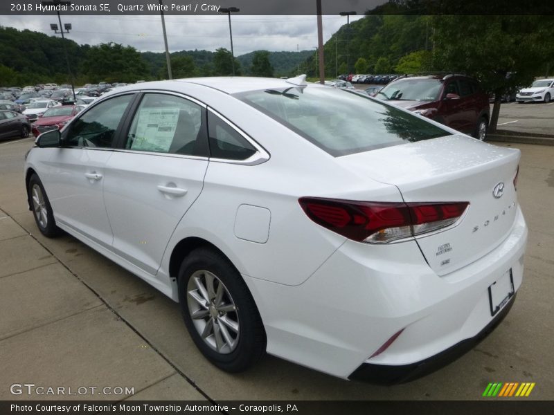 Quartz White Pearl / Gray 2018 Hyundai Sonata SE