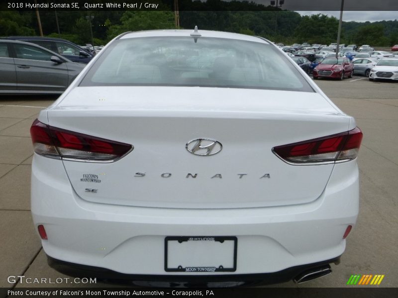 Quartz White Pearl / Gray 2018 Hyundai Sonata SE