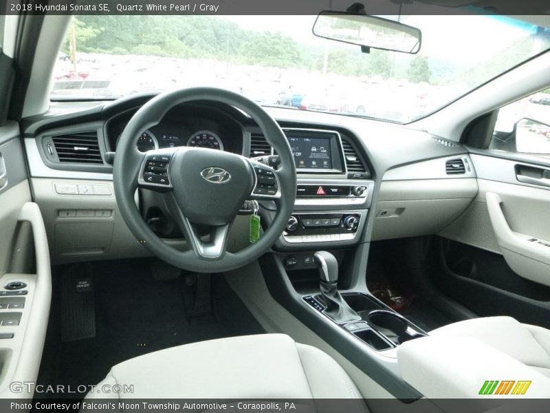 Quartz White Pearl / Gray 2018 Hyundai Sonata SE