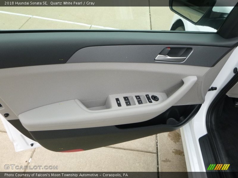 Quartz White Pearl / Gray 2018 Hyundai Sonata SE