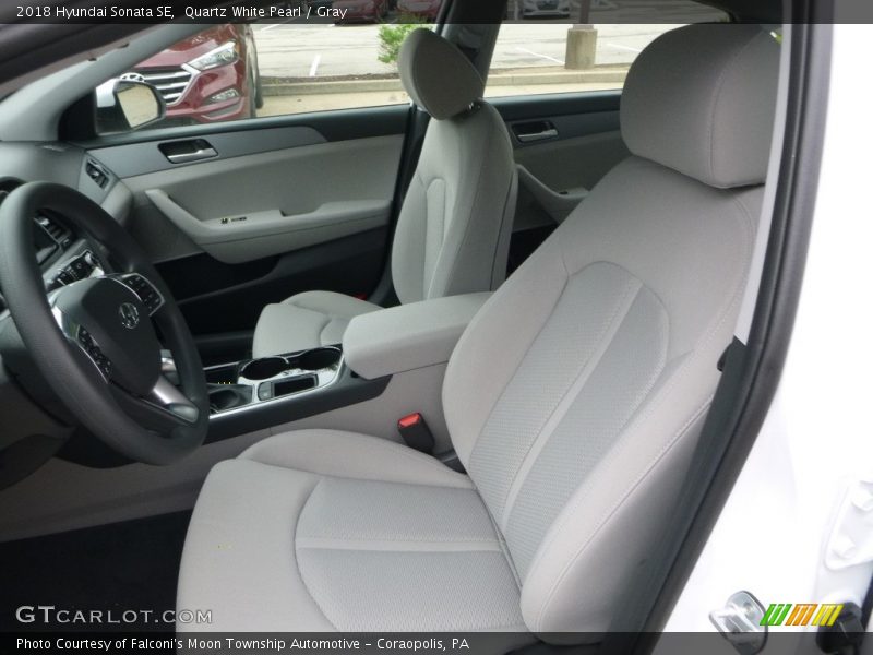Quartz White Pearl / Gray 2018 Hyundai Sonata SE