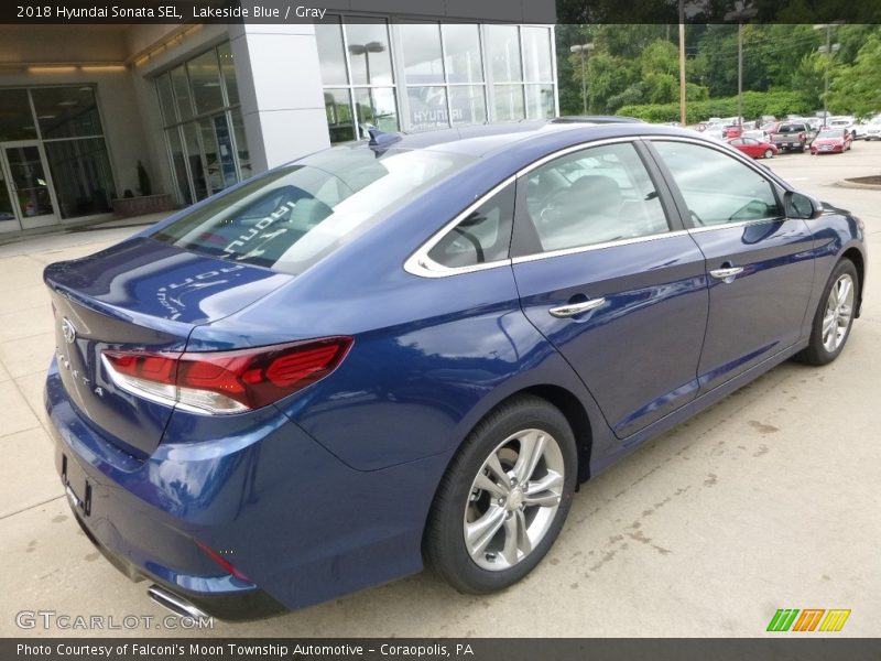 Lakeside Blue / Gray 2018 Hyundai Sonata SEL