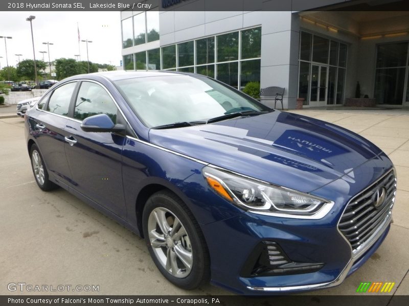 Lakeside Blue / Gray 2018 Hyundai Sonata SEL