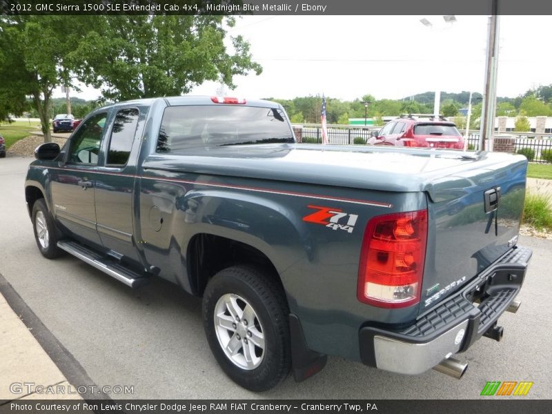 Midnight Blue Metallic / Ebony 2012 GMC Sierra 1500 SLE Extended Cab 4x4