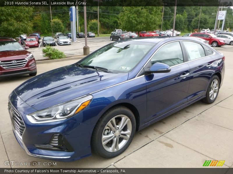 Lakeside Blue / Gray 2018 Hyundai Sonata SEL