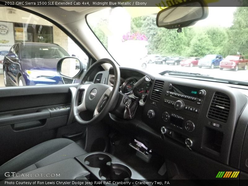 Midnight Blue Metallic / Ebony 2012 GMC Sierra 1500 SLE Extended Cab 4x4