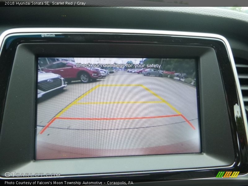 Scarlet Red / Gray 2018 Hyundai Sonata SE
