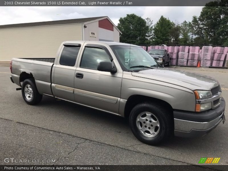 Light Pewter Metallic / Tan 2003 Chevrolet Silverado 1500 LS Extended Cab