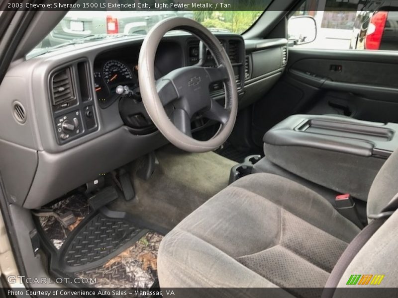 Light Pewter Metallic / Tan 2003 Chevrolet Silverado 1500 LS Extended Cab