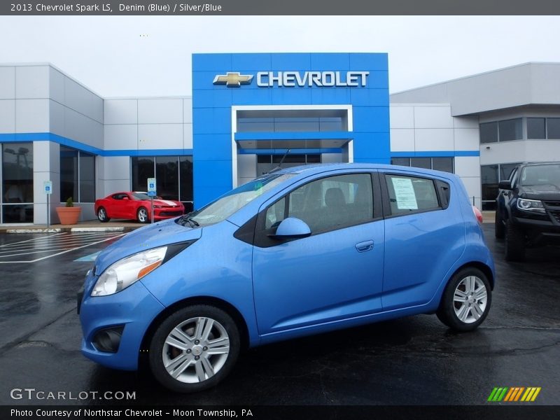 Denim (Blue) / Silver/Blue 2013 Chevrolet Spark LS