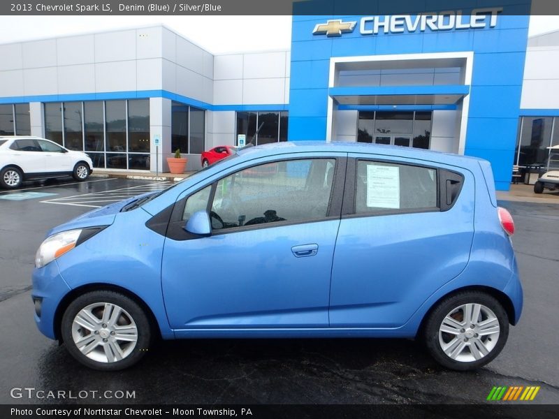 Denim (Blue) / Silver/Blue 2013 Chevrolet Spark LS