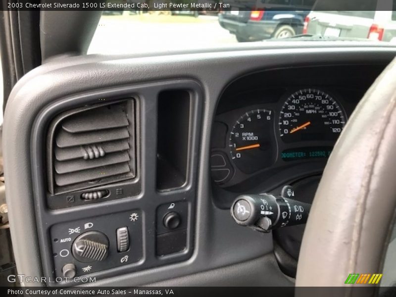 Light Pewter Metallic / Tan 2003 Chevrolet Silverado 1500 LS Extended Cab