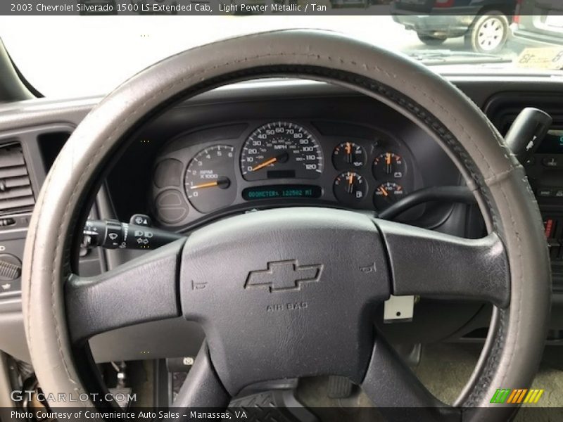 Light Pewter Metallic / Tan 2003 Chevrolet Silverado 1500 LS Extended Cab