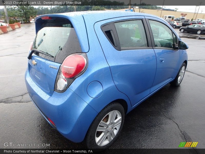 Denim (Blue) / Silver/Blue 2013 Chevrolet Spark LS